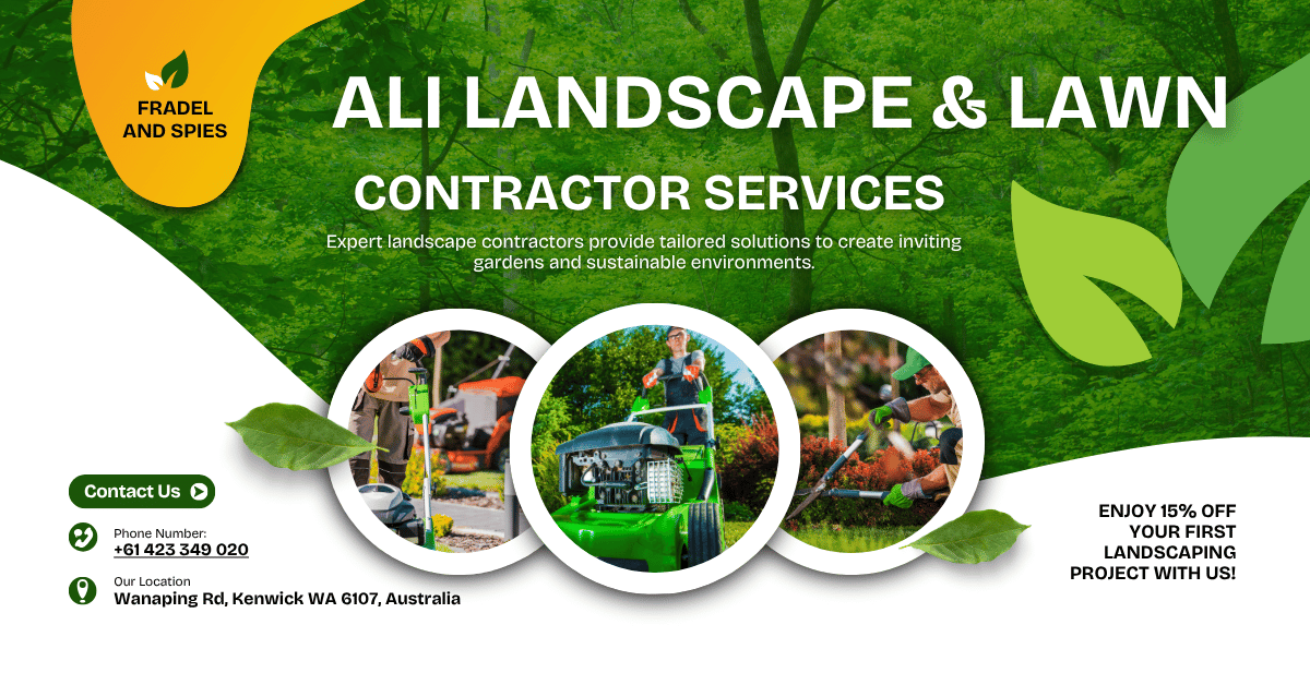Green and White Modern Landscape Contractor Services Facebook Ad (1)